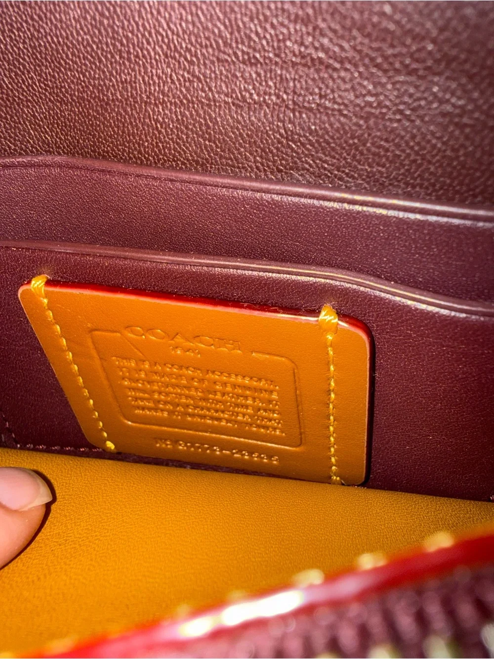 EUC Coach 1941 Wristlet Tea Rose Saddle - Picture 7 of 8